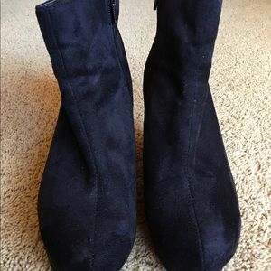 Nine West stacked booties